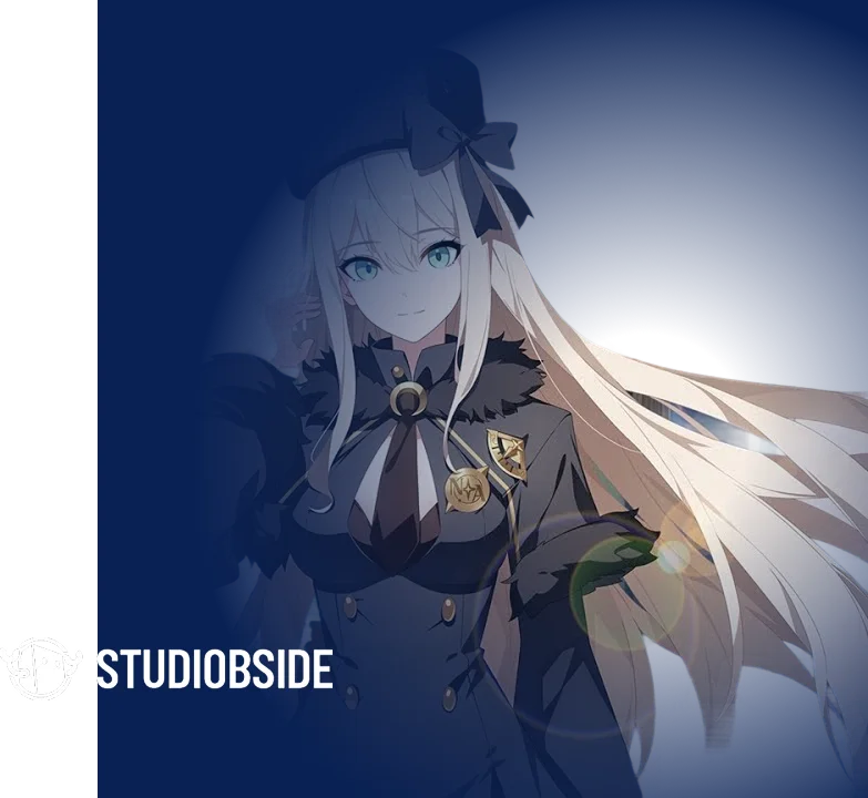 postać anime z mobilnej gry StarSavior z długimi blond włosami w futurystycznym otoczeniu akademii, promocyjny obrazek z transmisji na żywo CBT preview